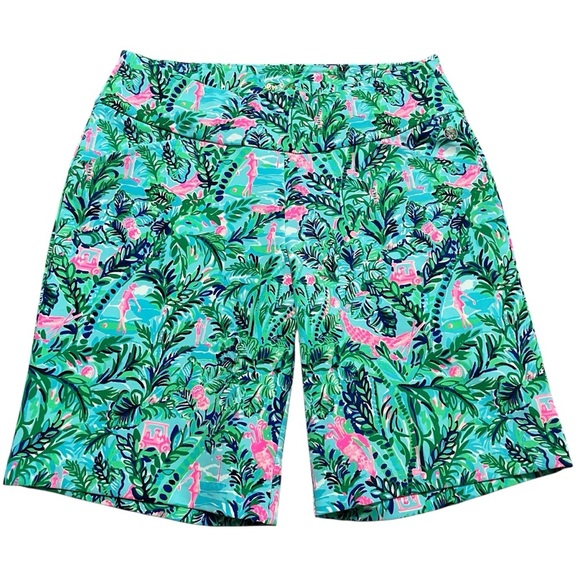 Lilly Pulitzer Pants - Lilly Pulitzer Luxetic Blue Horizon Par-fection Bermuda Golf Short Size 4
